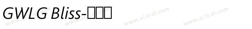 GWLG Bliss字体转换